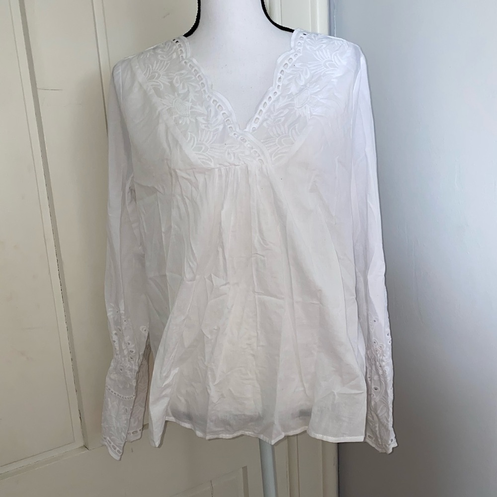 beautiful white tunic top